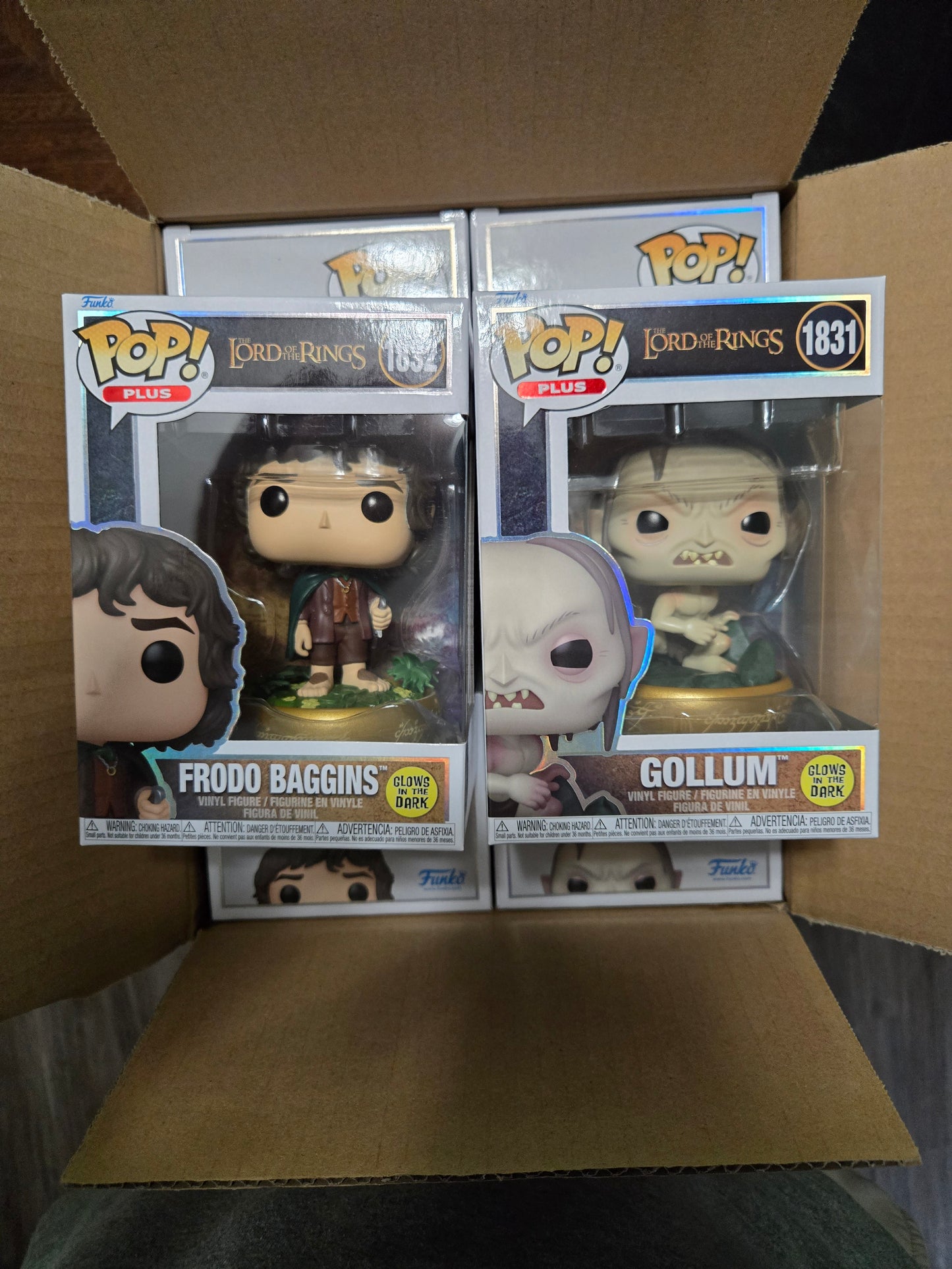 The Lord of the Rings – Frodo Baggins (GITD) #1832 & Gollum (GITD) #1831 Funko Pop! Vinyl Figures IN STOCK