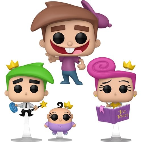Fairly OddParents Funko Pop! 3-Pack Bundle – Timmy Turner, Cosmo & Poof, Wanda with Da Rules (#1690, #1691, #1692)