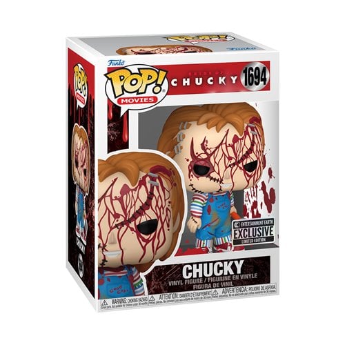 Chucky & Tiffany (Blood Splatter) Funko Pop! Vinyl Figure 2-Pack - Entertainment Earth Exclusive IN STOCK