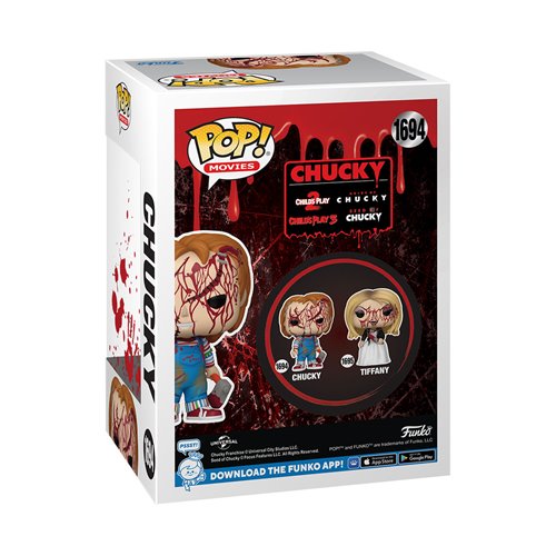 Chucky & Tiffany (Blood Splatter) Funko Pop! Vinyl Figure 2-Pack - Entertainment Earth Exclusive IN STOCK