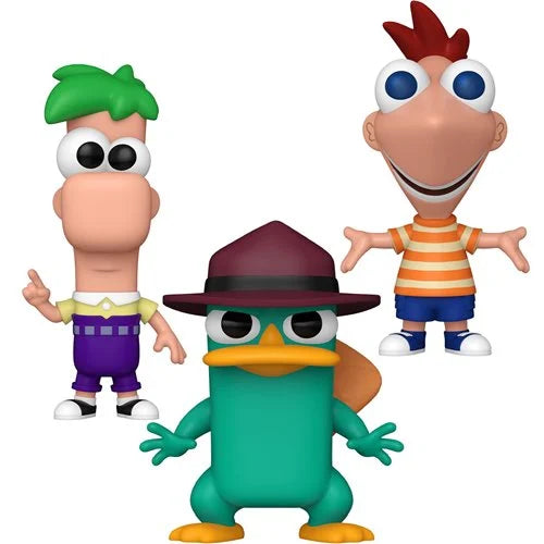 Phineas & Ferb 3-Pack Funko Pop! Vinyl Figure Bundle
